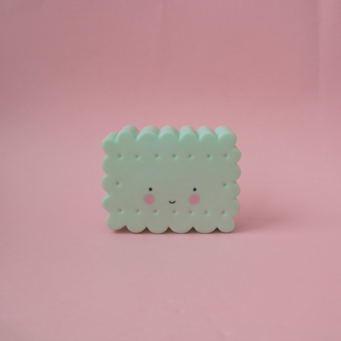 Ночник LED детский Cookie, батарейки LR44  в комплекте, 12 х 9 х 4,5 см, мятный