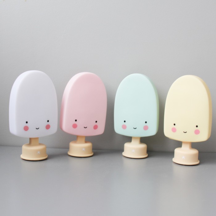 Ночник LED детский Lolly Ice Cream, батарейки LR44 в комплекте, 14 х 8 х 8 см, розовый