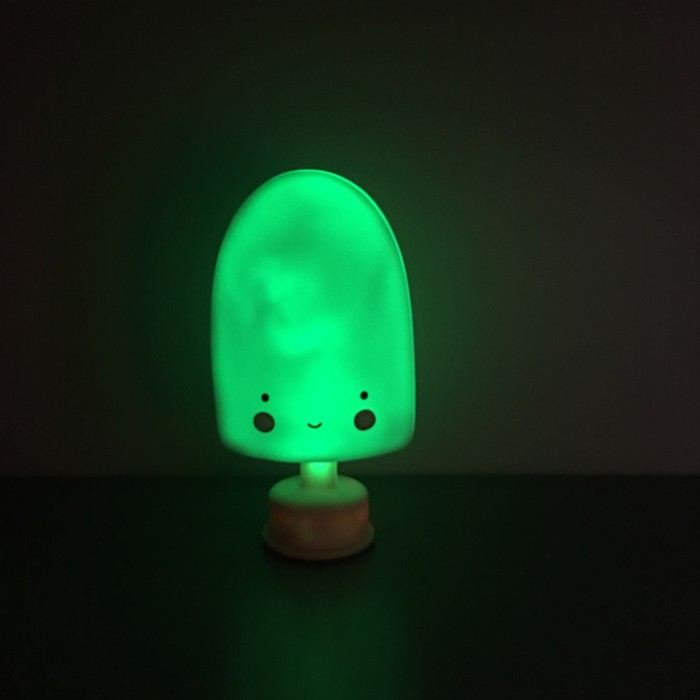 Ночник LED детский Lolly Ice Cream, батарейки LR44 в комплекте, 14 х 8 х 8 см, мятный