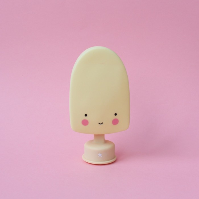 Ночник LED детский Lolly Ice Cream, батарейки LR44 в комплекте, 14 х 8 х 8 см, жёлтый