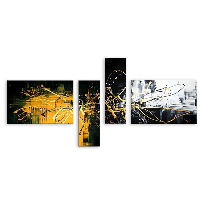 Модульная картина на стекле "Запутанные мысли" 120*56 см