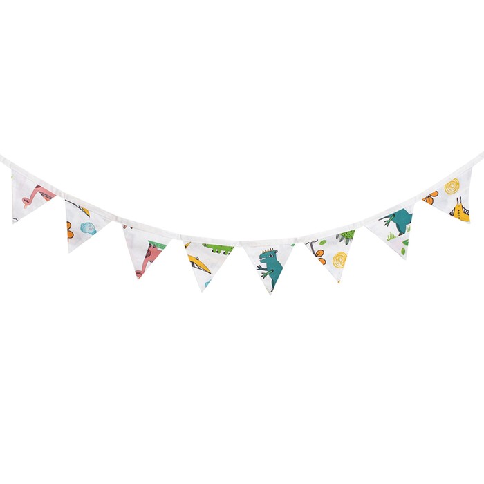 Гирлянда для вигвама из 8 флажков Dino