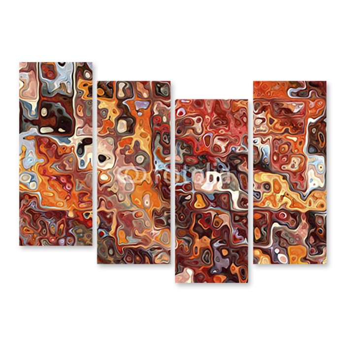 Модульная картина на стекле "Кривое зеркало" 90*65 см