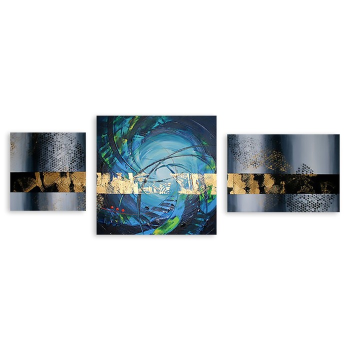 Модульная картина на стекле "Лестница в будущее" 120*44 см