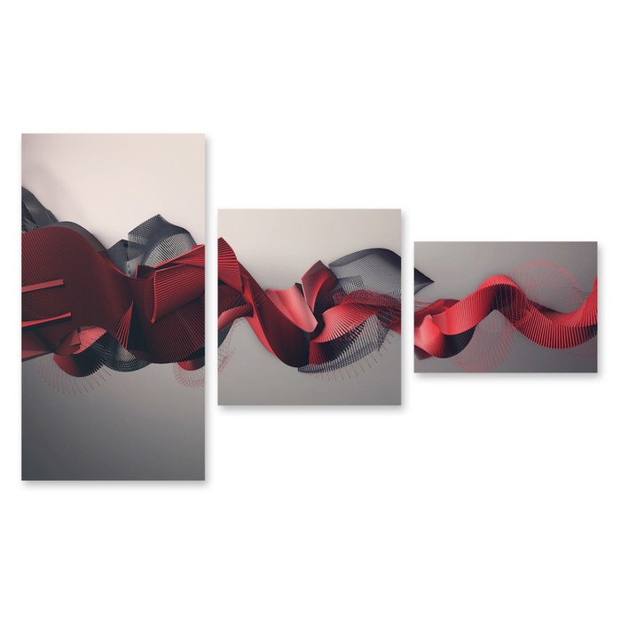 Модульная картина на стекле "Линии" 90*53 см