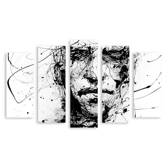 Модульная картина на стекле "Лицо" 90*51 см