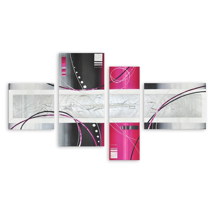 Модульная картина на стекле "Маджента" 120*64 см
