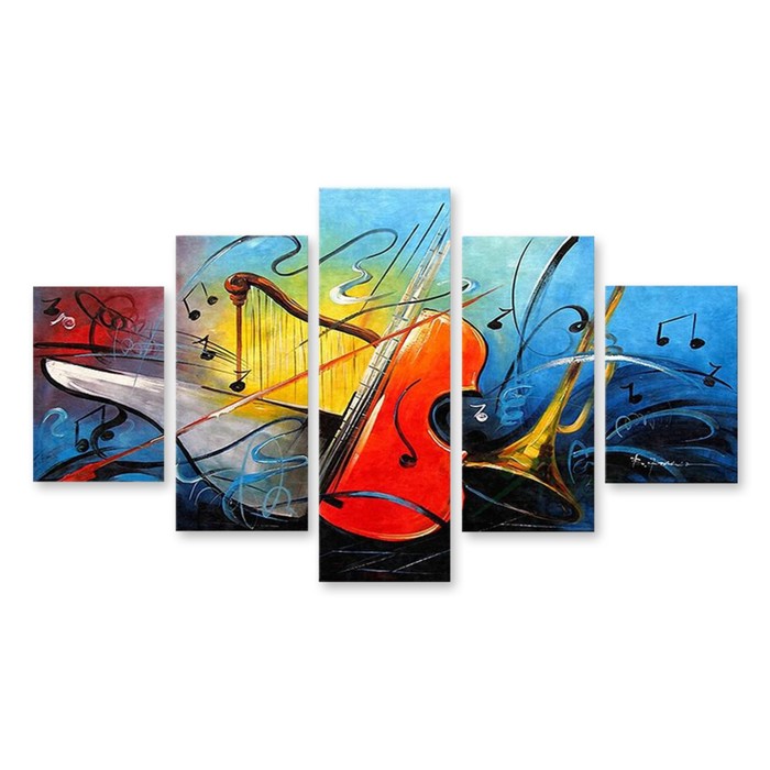 Модульная картина на стекле "Менуэт" 120*66 см