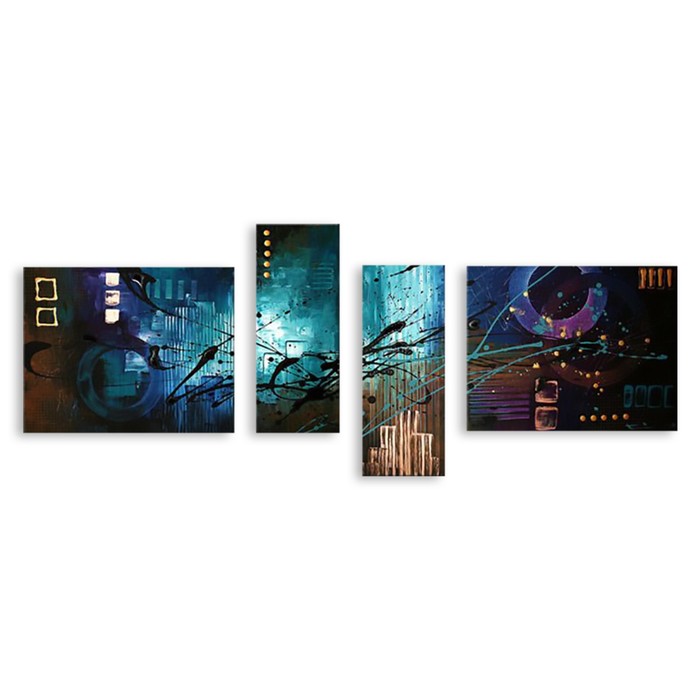 Модульная картина на стекле "Механизм" 120*48 см