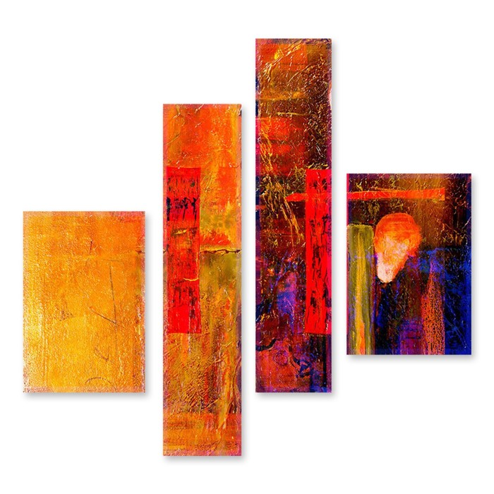 Модульная картина на стекле "Мысли художника" 90*87 см