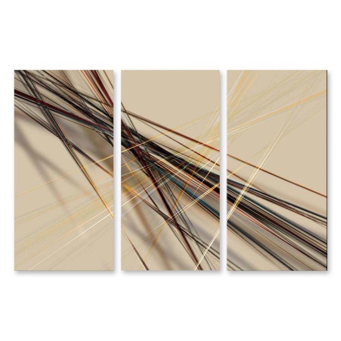Модульная картина на стекле "Нити" 120*73 см