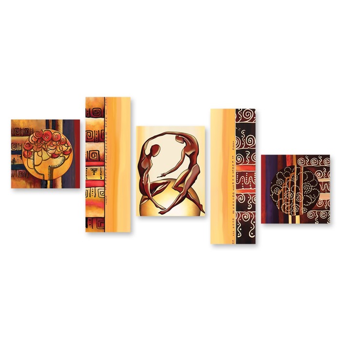 Модульная картина на стекле "Пара" 90*38 см