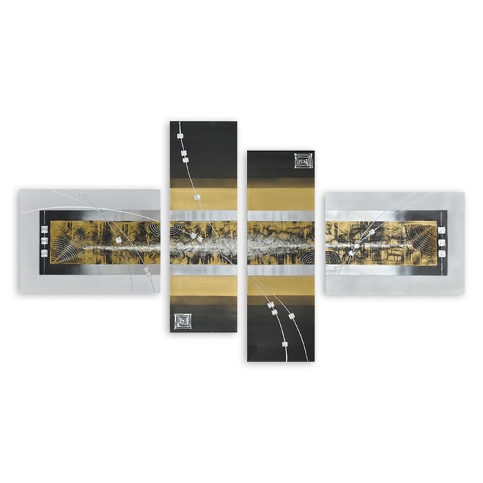 Модульная картина на стекле "Порванные бусы" 90*42