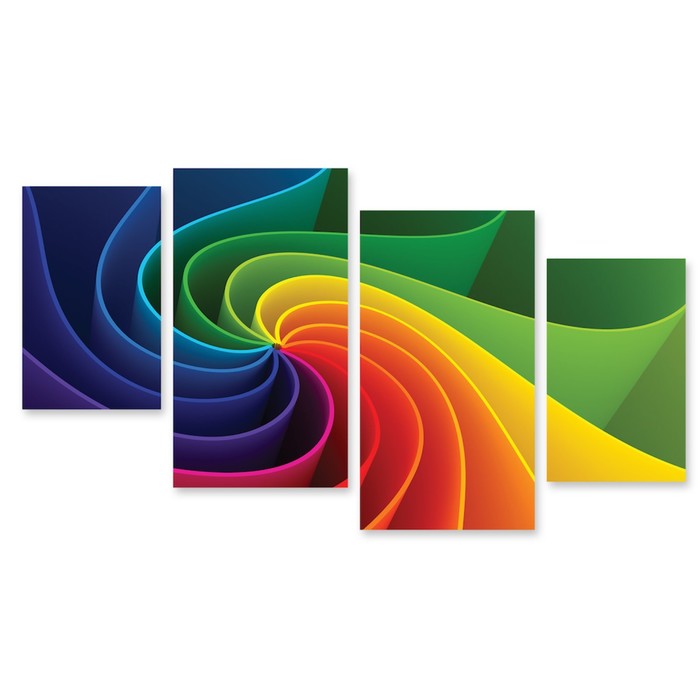 Модульная картина на стекле "Радуга" 90*45 см