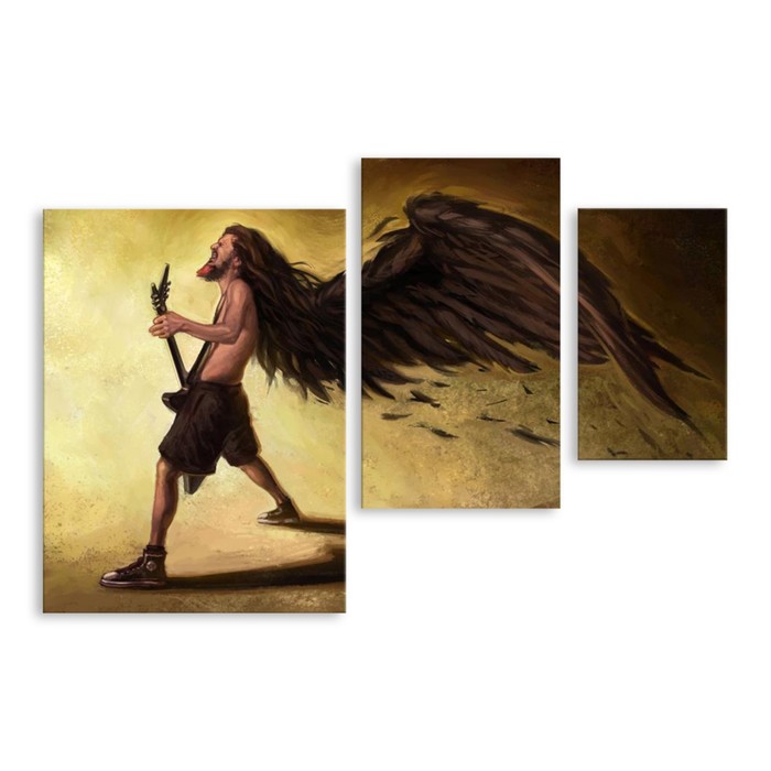 Модульная картина на стекле "Рок" 120*80 см