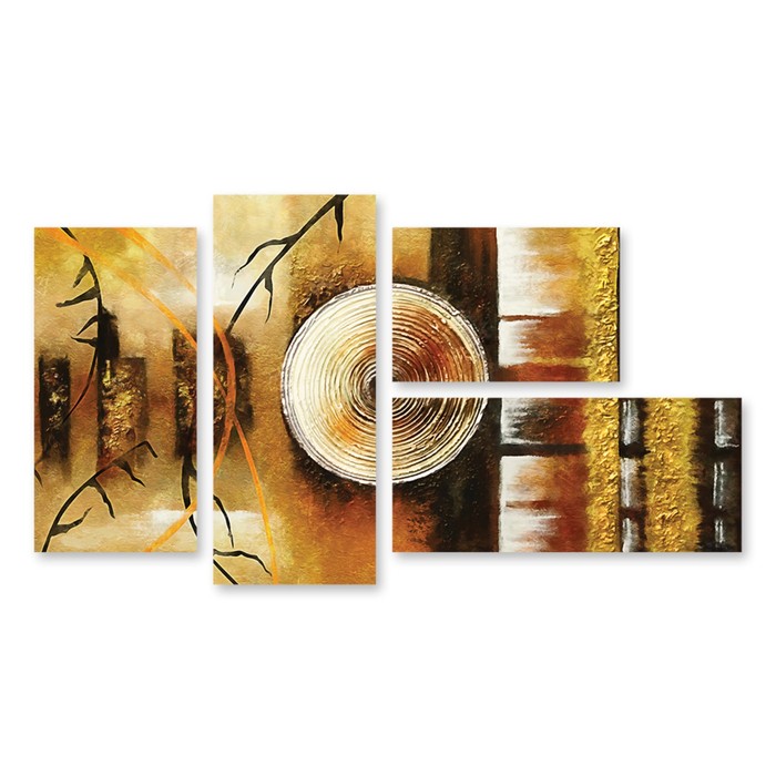 Модульная картина на стекле "Солнечный круг" 120*64