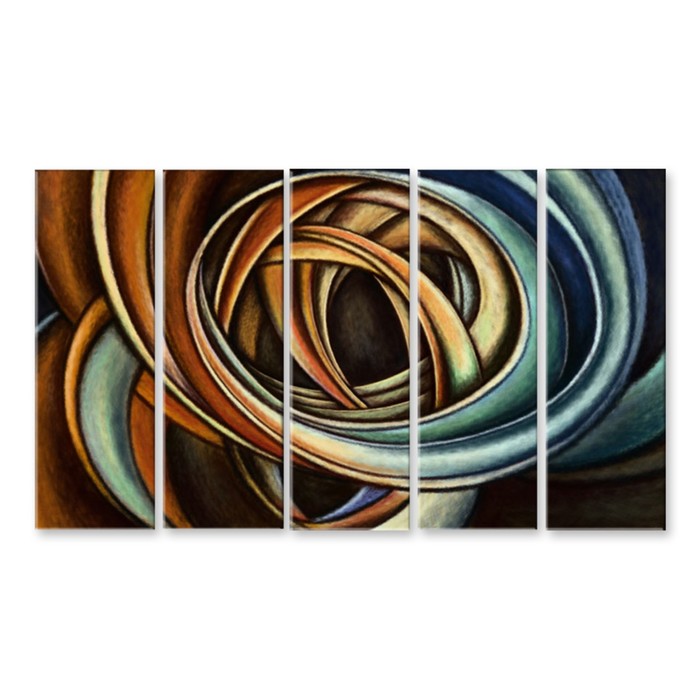 Модульная картина на стекле "Спирали" 90*50 см