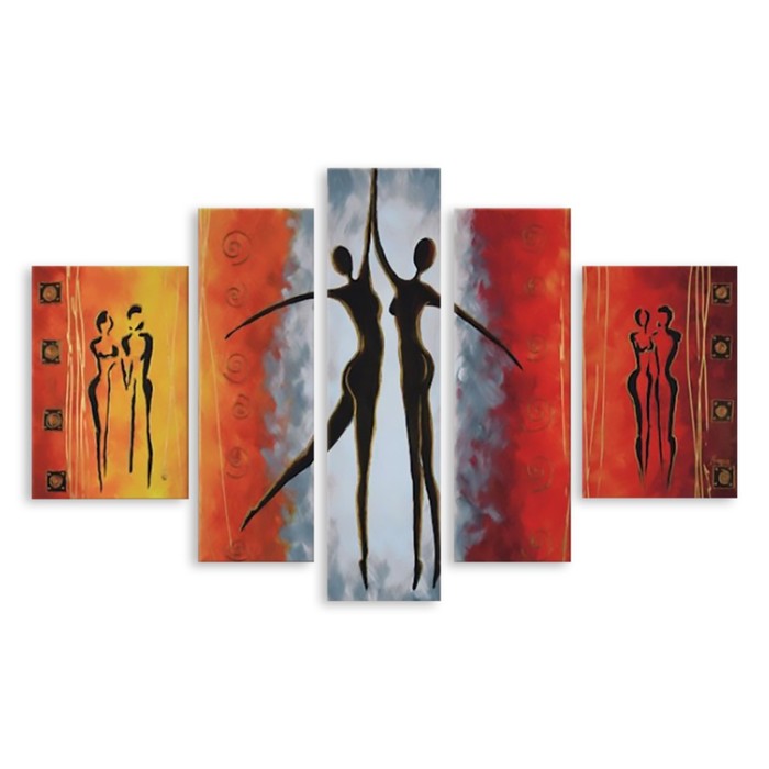 Модульная картина на стекле "Танго" 90*45 см