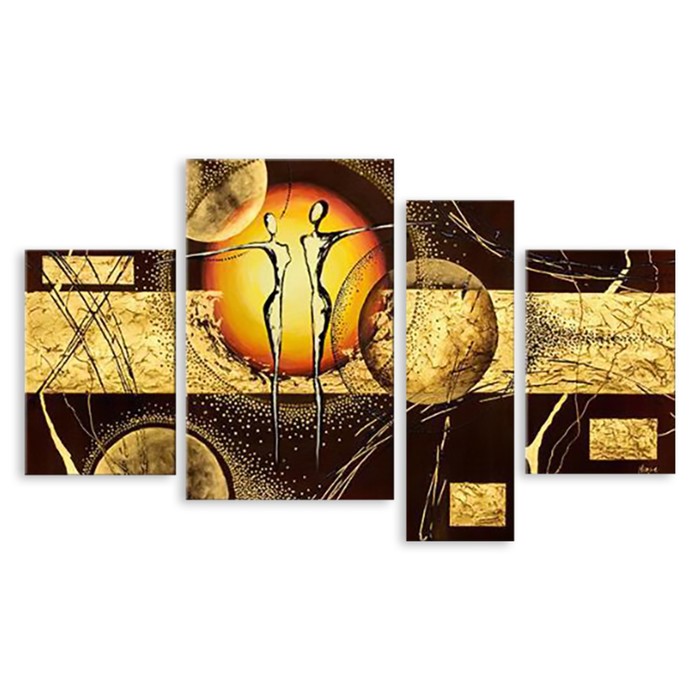 Модульная картина на стекле "Танцы на луне" 90*52 см