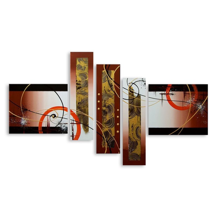 Модульная картина на стекле "Узорная абстракция" 90*49 см