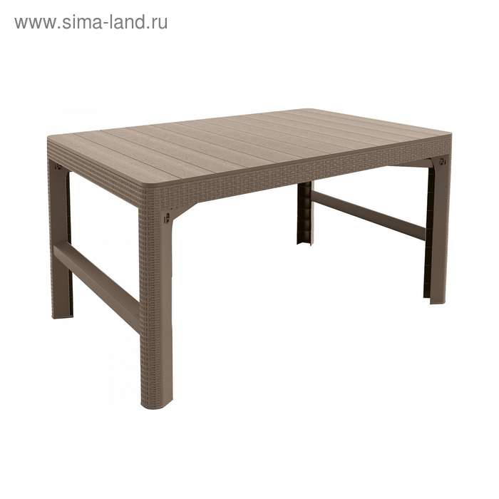 фото Стол lyon rattan table, 120 × 70 × 65 см, цвет капучино keter