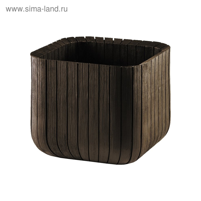 

Кашпо Wood Planter L, 40 × 40 × 40 см, коричневое