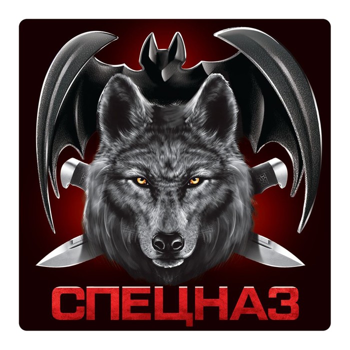 Наклейка на автомобиль "Спецназ", 140 х 140 мм