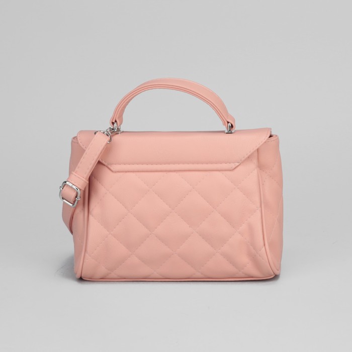 Сумка женская, отдел на молнии, длинный ремень, цвет розовый