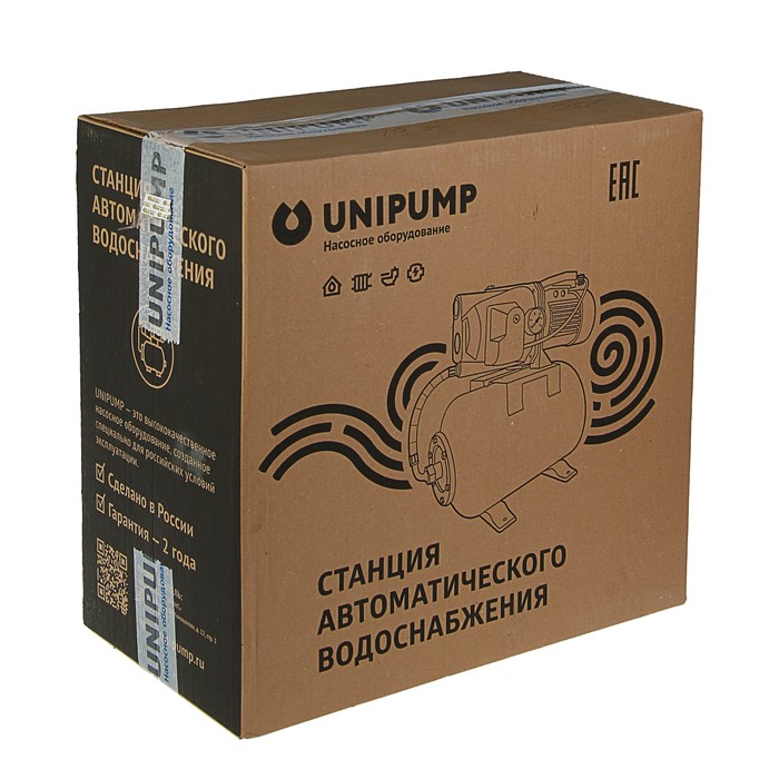 Насосная станция UNIPUMP AUTO JET 100 L, 750 Вт, напор 43 м, 60 л/мин, бак 24 л