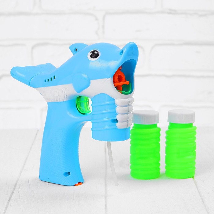 Мыльные пузыри пистолет на бат.с мыл.раствором МИКС