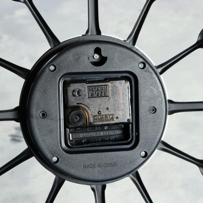 Часы настенные Столовые приборы, вилки/ложки/поварешки/шумовки черн, циф-т с цифрами, d=35см