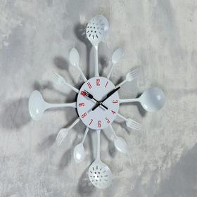 

Часы настенные, серия: Кухня, "Вилки, ложки, поварешки", d=42 см