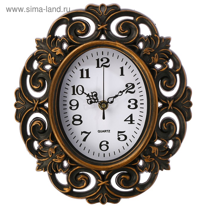 Часы настенные, серия: Интерьер, Трейси, плавный ход, 25 х 28 см, коричневые