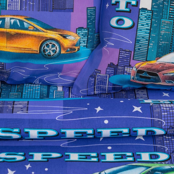 КПБ ДайПоспать Драйв 147*217 см, 150*220 см, 70*70 см 2шт, хл.100%, 125 гр/м