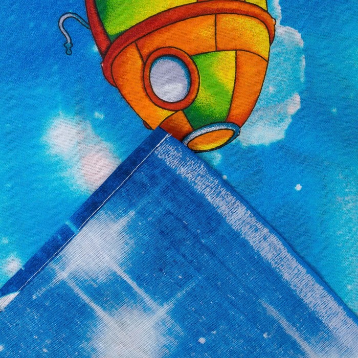 КПБ ДайПоспать Космики 147*217 см, 150*220 см, 70*70 см 2шт, хл.100%, 125 гр/м