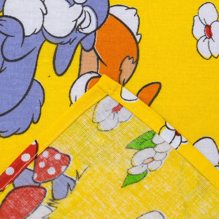 КПБ ДайПоспать Веселые зайчата желтый 147*217 см, 150*220 см, 50*70 см 1шт, хл.100%, 120 гр/ 34409