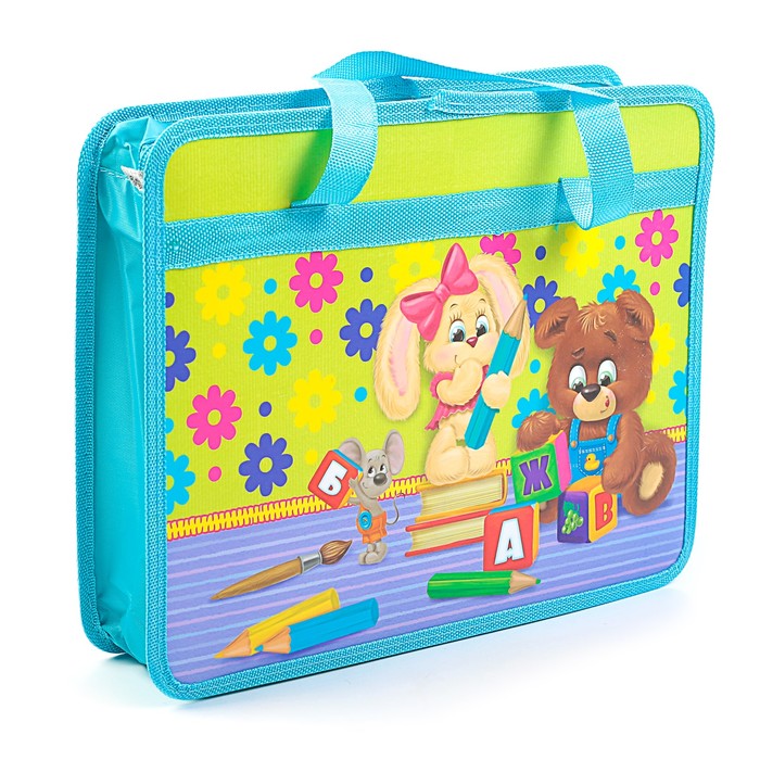 Папка с ручками "Зверята" формат А4