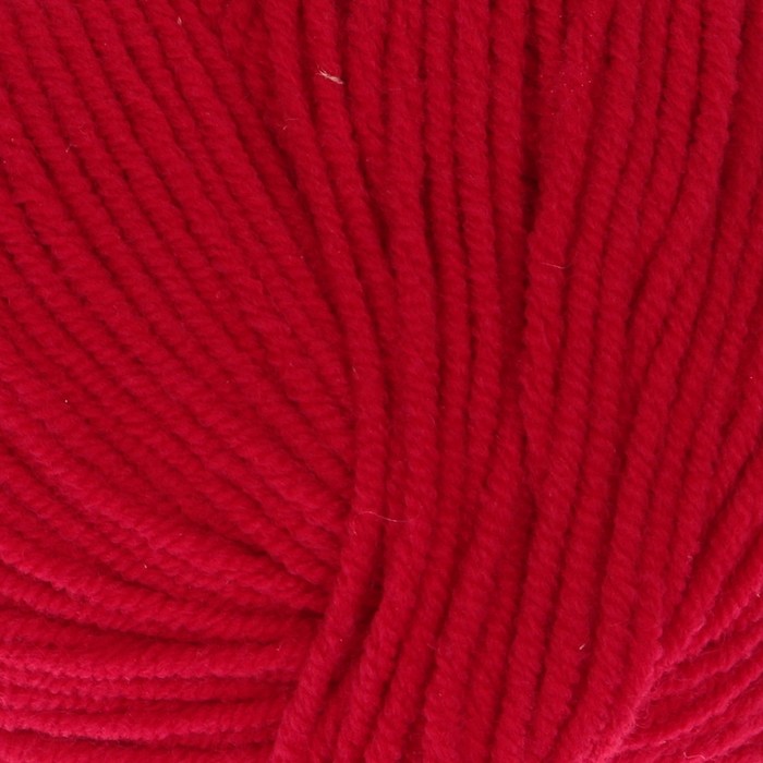 Пряжа "Milk cotton" 45% хлопок, 15% шёлк, 40% акрил, 150м/50гр (016 красный)