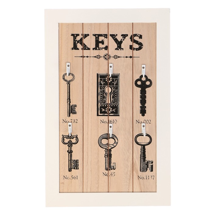 Крючки декоративные дерево "Старинные ключи" 38х24х1,2 см