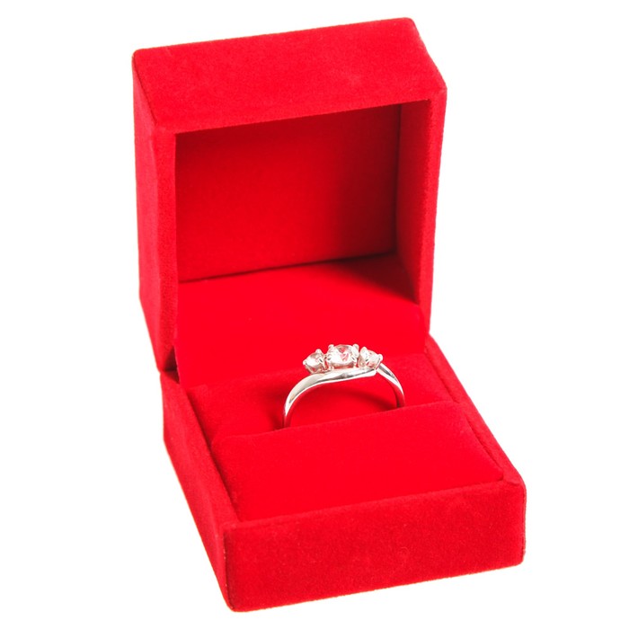 Коробочка под кольцо бархатная «Только для тебя», 4,5 х 4 х 5 см