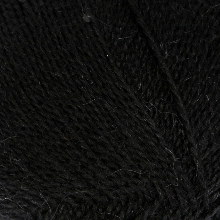 Пряжа "Снежный ягнёнок" 60%шерсть ягн, 20%вербл. шерсть, 20%акрил 600м/100гр (2622 чёрный)