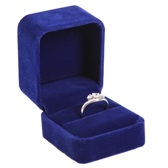 Коробочка под кольцо бархатная «Тебе», 4,5 х 4 х 5 см