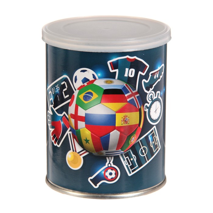 Носки в консервной банке "Носки футбольного фаната" (носки мужские, цвет белый)