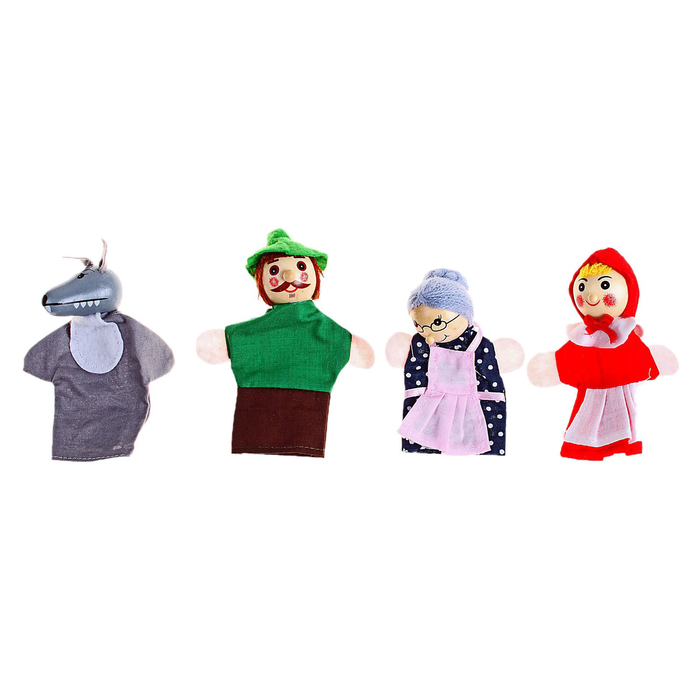 Кукольный театр "Красная шапочка", набор 4 шт.