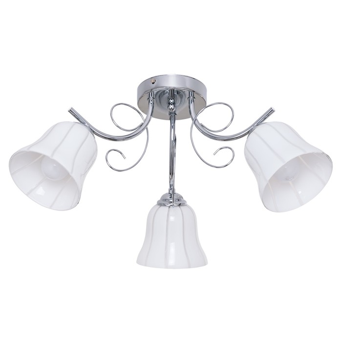 Люстра "Элли" 3x60Вт E27 хром 53х53х25см.