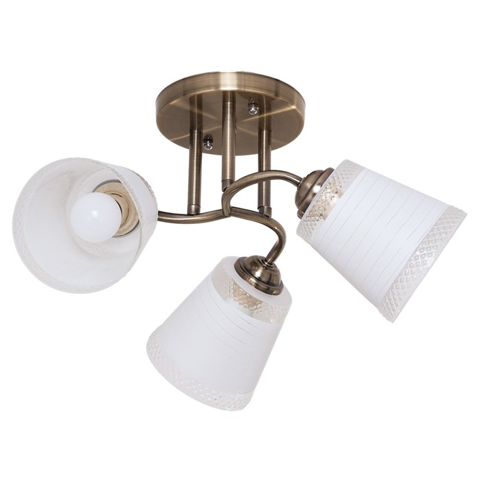 Люстра "Эсти" 3x40Вт E27 бронза 46х46х25см.