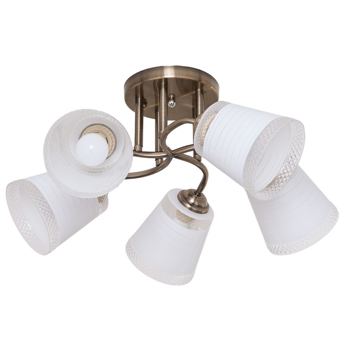 Люстра "Эсти" 5x40Вт E27 бронза 52х52х25см.