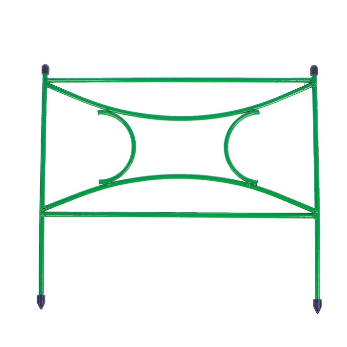 Ограждение декоративное, 45 х 250 см, 5 секций, металл, зелёное, «Декоративный мини»