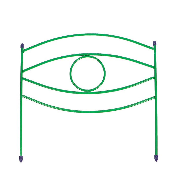 Ограждение декоративное, 45 х 250 см, 5 секций, металл, зелёное, «Веко мини»