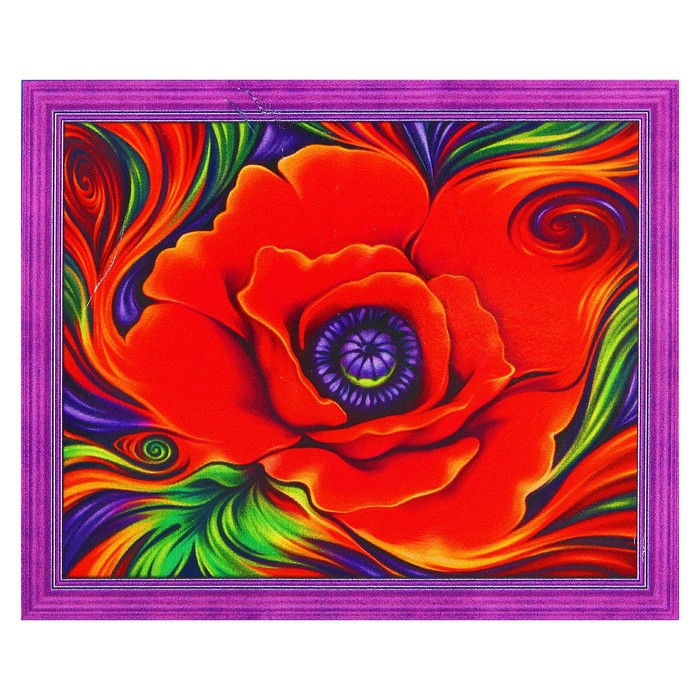 Картина стразами "Пылающий мак"